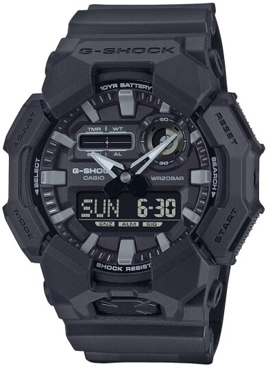 Casio Herreklokke GA 010 1A1ER G Shock Sort/Gummi Ø51.9 mm