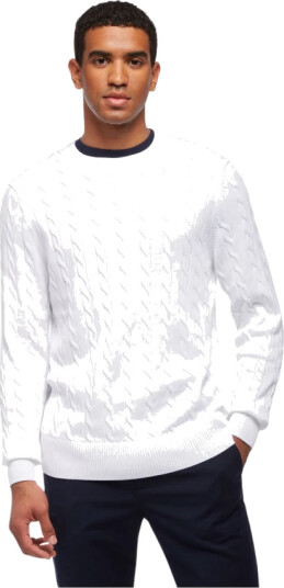 Brooks Brothers Herre Strikkevarer Hvit L,