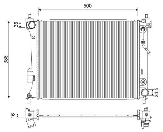 Radiator VALEO 701254