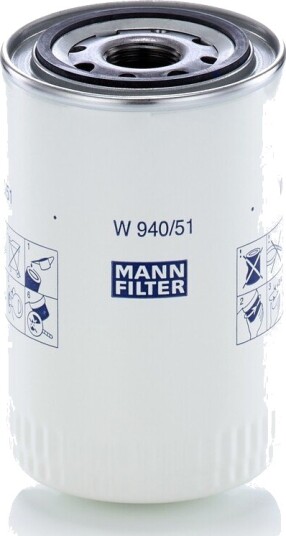 Filter, arbeidshydraulikk MANN-FILTER W 940/51 Filter, arbeidshydraulikk MANN-FILTER W 940/51