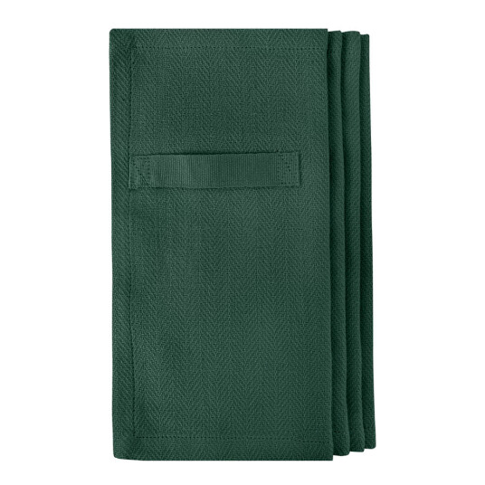 The Organic Company   Serviett i bomull 20x20 cm 4 stk dark green