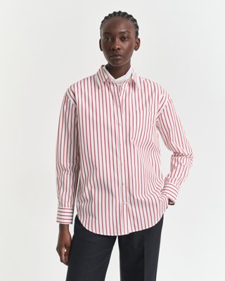 Gant Stripete poplinskjorte i relaxed fit MODERN RUST 34 Gant Stripete poplinskjorte i relaxed fit MODERN RUST 34