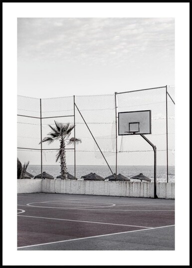 Basketball Court by the Sea Plakat Plakat / 100x150cm