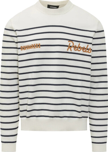 Dsquared2 Herre Strikkevarer Hvit L, Dsquared2 Herre Strikkevarer Hvit L,