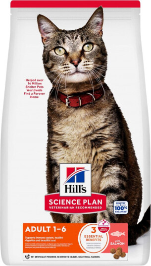 Hill's Feline Tørrfôr Laks 3kg - Kattemat for Voksne Katter