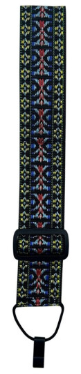 D'Andrea Classical Guitar Strap Woven TapestryPaddedRed/Gul/Blå