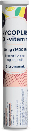 Nycoplus D3-vitamin 40 µg, Sitron, 20 brusetabletter Nycoplus D3-vitamin 40 µg, Sitron, 20 brusetabletter