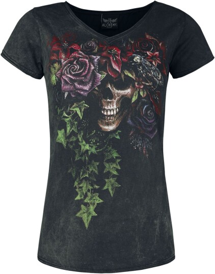 Alchemy England Goth T-skjorte Sasha S til 4XL Damer grå Alchemy England Goth T-skjorte Sasha S til 4XL Damer grå