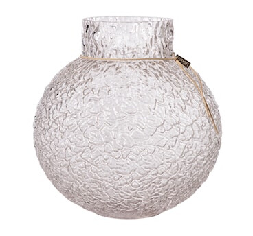 Glassvase rund struktur 29 cm