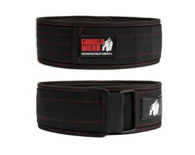 4 Inch Nylon Belt, black/red, small/medium 4 Inch Nylon Belt, black/red, small/medium