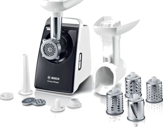 Bosch MFW3640A Kjøttkvern - 1600W - Svart/Hvit