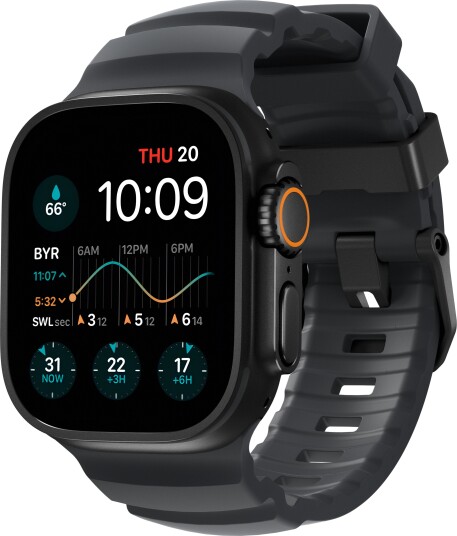 Nomad Rocky Point Silikonerem til Apple Watch 49/45/44/42mm   Black Storm