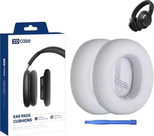 Øreputer i kunstlær til JBL Live 650BTNC/660NC/E65BTNC/Duet NC - Grå