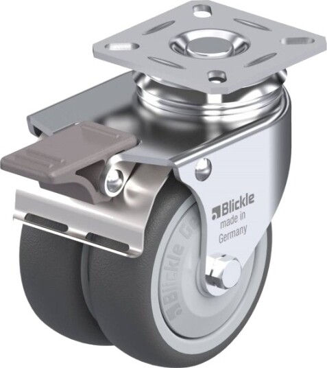 Blickle 757036 Lda-Path 75Kf-Fi Dobbel Svinghjul 75 Mm, 100 Kg (1 Stk)