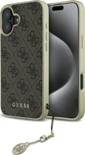 Guess 4G Charms Collection iPhone 16 Plus Etui - Brun