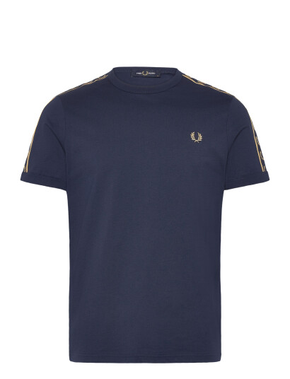 Fred Perry Contrast Tape Ringer Tee - Navy - XS