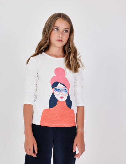 Boboli Knit T Shirt Flame White 110