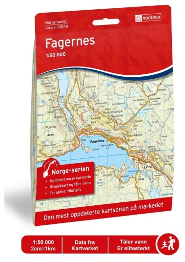 Ugland IT Nordeca Fagernes Norge-serien 1:50 000 Turkart