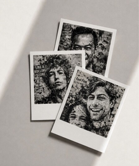 Polaroid Klistremerker Liten 6.5x8 cm   Avisblekk AI 16 pakning