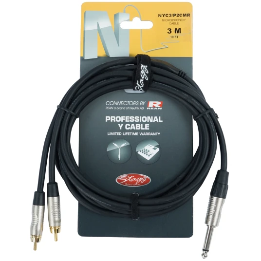 Stagg Nyc3/ps2cmr Signalkabel Jack-2xphono 3 Meter