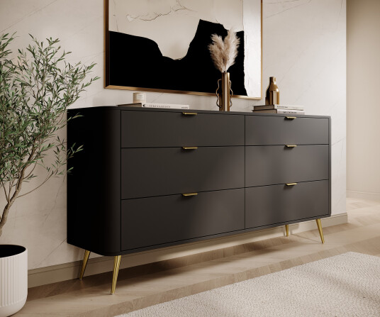 Walia Kommode 173 cm Svart