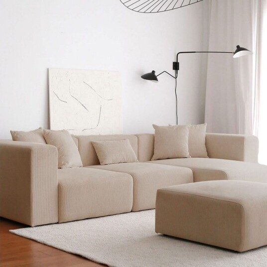 Yolo Sofa med Divan 6 sits Beige Yolo Sofa med Divan 6 sits Beige
