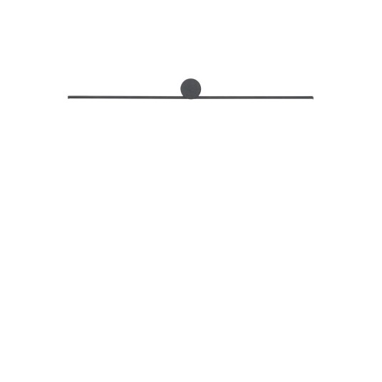 Nowodvorski Spin vegglampe small 66 cm 9W 3000K - Svart