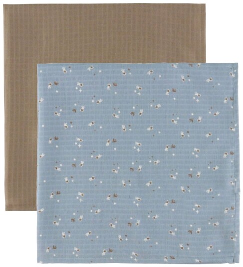 Müsli Jasmin Blue/ Balsam Cream/ Walnut Stars Cloth Diaper 2-Pakning
