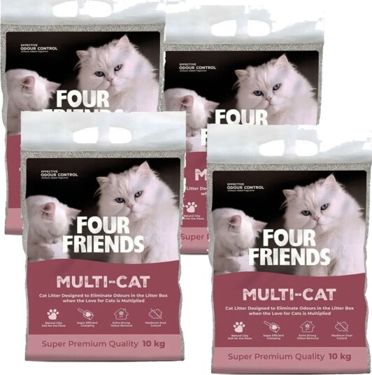 Fourfriends Kattesand Multicat 4X10 kg Fourfriends Kattesand Multicat 4X10 kg