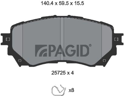 PAGID T2284N Bremseklosser PAGID T2284N Bremseklosser