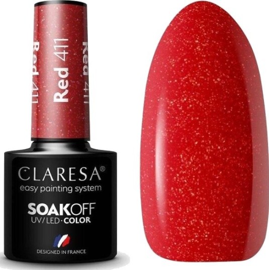 Claresa Hybrid Neglelakk Red 411 5ml