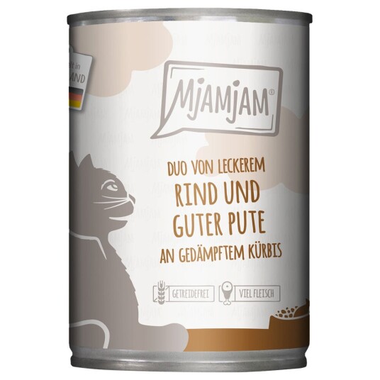 Mjamjam Duo 6 X 400 G Deilig Biff Og God Kalkun På Dampet Gresskar Mjamjam Duo 6 X 400 G Deilig Biff Og God Kalkun På Dampet Gresskar