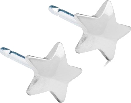 Blomdahl Silver Titanium Star 8 mm