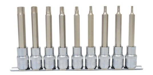 Ks Tools 918.1890, 9 Stykker, Torx, T20,T25,T27,T30,T40,T45,T50,T55,T60, 11 Cm, 1,5 Kg