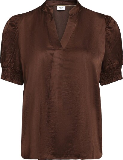Saint Tropez Panansz Ss Blouse   MAJOR BROWN   XS