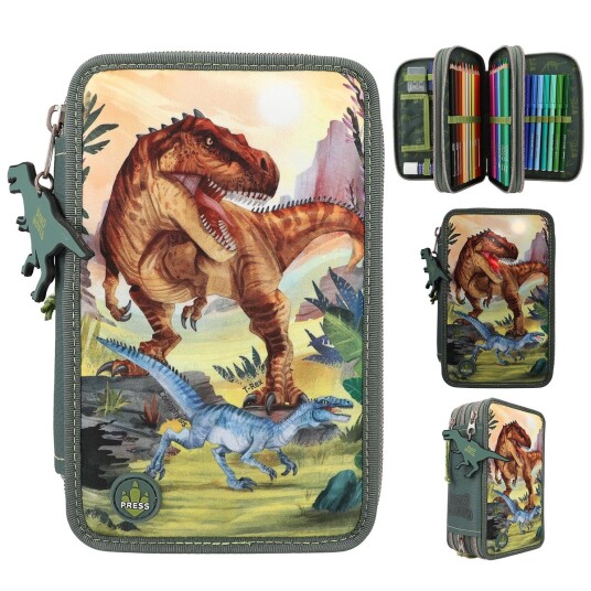 Dino World Triple Pencil Case LED  0411772 