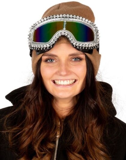 Sølvfarget Afterski Briller med Nagler