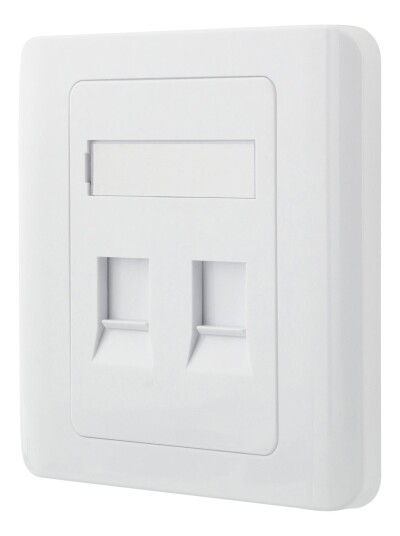 DELTACO flush mount for Keystone 2 ts dust hatch white