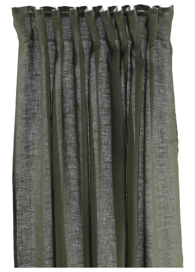 Scandi Living Serenity gardinlengde med multibånd 129 x 250 cm Forest green