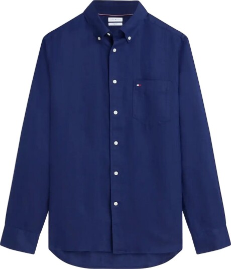 Tommy Hilfiger Piece Dye Linen Rf Shirt PREPPY NAVY XXL