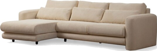 Makhan Sofa med Sjeselong 3 seter Beige
