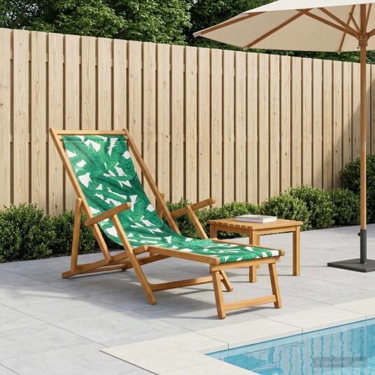vidaXL Sammenleggbar solstol 3 Posisjon Solid Eucalyptus Tre