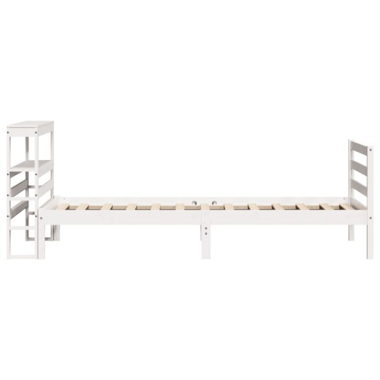 Sengeramme uten madrass hvit 90x200 cm heltre furu 3305821