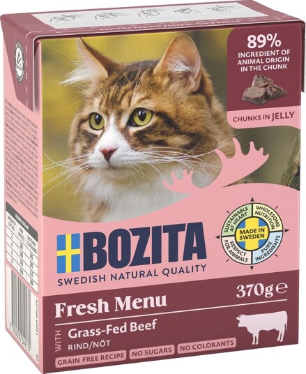 Bozita Tetra Biter I Gelé Oksekjøttdeig 24 X 370 G