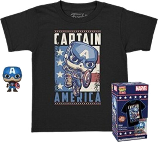 FUNKO POCKET POP! & TEE: Marvel Captain America M KD