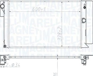 MAGNETI MARELLI 350213173100 Radiator, motorkjøling MAGNETI MARELLI 350213173100 Radiator, motorkjøling