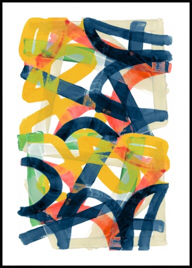 Vibrant Abstract Strokes Plakat / 100x150