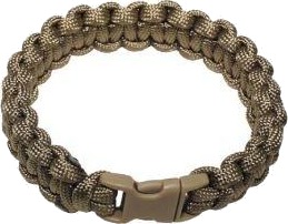 MFH Paracord-armbånd med liten klikklås - 1,9 cm bredt Brun
