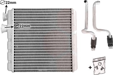 Varmeapparat register VAN WEZEL 58016707 Varmeapparat register VAN WEZEL 58016707