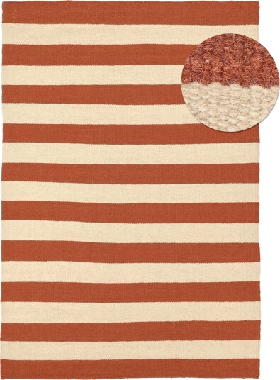 Ullteppe Torquay kanel/hvit Størrelse: 160 x 230 cm